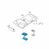 OEM 2004 Chevrolet Tracker Lamp Asm, Room (On Esn) *Soft Gray Diagram - 30021807