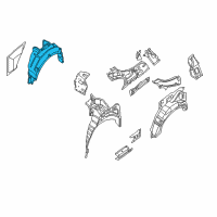 OEM 2013 Nissan Altima Protector-Rear Wheel House RH Diagram - 76748-ZX50A