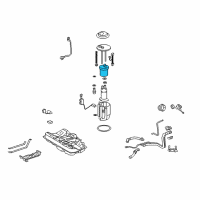 OEM 2013 Toyota Venza Fuel Filter Diagram - 77024-0T010