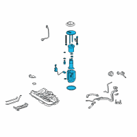 OEM 2012 Toyota Venza Fuel Pump Assembly Diagram - 77020-0T020