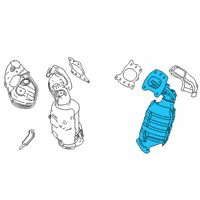 OEM 2019 Lexus ES350 Exhaust Manifold Assembly Diagram - 17140-31A60