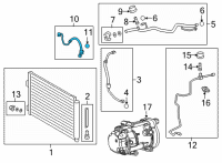 OEM 2022 Toyota Venza A/C Hose Diagram - 8871178040