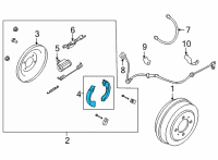 OEM 2019 Nissan Sentra Shoe Set-Rear Brake To Front Diagram - D4060-3SG0A