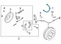 OEM Nissan Sentra Hose Assembly-Brake, Rear LH Diagram - 46211-6LB1A