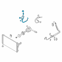 OEM Kia K900 Air Conditioner Refrigerant Discharge Hose Diagram - 977623T400