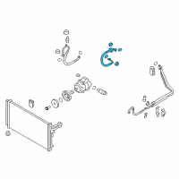 OEM 2016 Kia K900 Cooler Line Suction Hose Diagram - 977633T400