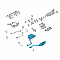 OEM 2016 Hyundai Equus Tail With Muffler Pipe, Right Diagram - 28700-3N520