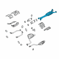 OEM 2016 Hyundai Equus Center Muffler Assembly Diagram - 28650-3N960