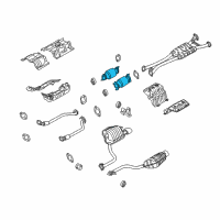 OEM 2015 Hyundai Equus Catalytic Converter Assembly, Left Diagram - 28950-3F140