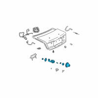 OEM 2003 Saturn LW300 Cylinder Kit, Rear Compartment Lid Lock (Uncoded) Diagram - 15895602