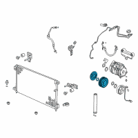 OEM Honda Accord Clutch Set, Compressor Diagram - 38900-RCJ-A01