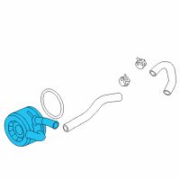 OEM Honda Cooler, Engine Oil Diagram - 15500-RBC-004