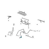 OEM 2008 Acura MDX Motor, Washer (FR/RR) Diagram - 76806-STX-A00