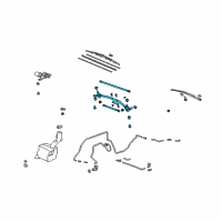 OEM Acura MDX Link, Front Wiper Diagram - 76530-STX-A01