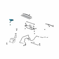 OEM 2011 Acura MDX Motor, Front Wiper Diagram - 76505-STX-A01