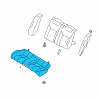 OEM 2003 Chrysler Sebring Rear Seat Cushion Assembly Diagram - MR958952XA