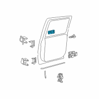 OEM 2006 Cadillac Escalade ESV Handle, Rear Side Door Outside Diagram - 15745141
