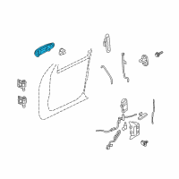 OEM 2007 Ford Explorer Sport Trac Handle, Outside Diagram - 6L2Z-7822404-AA