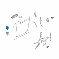OEM Mercury Upper Hinge Diagram - 6L2Z-7822801-B