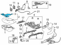 OEM 2021 Toyota Highlander Seat Cushion Heater Diagram - 87510-0E220