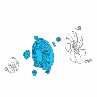 OEM 2021 Toyota Land Cruiser Fan Shroud Diagram - 88454-60052
