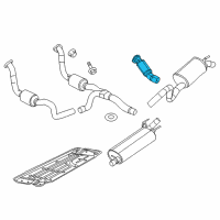 OEM 2009 Chrysler Aspen Exhaust Pipe Diagram - 68002234AB