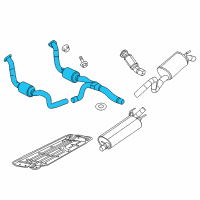 OEM 2009 Chrysler Aspen Converter-Exhaust Diagram - 52122125AD