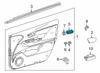 OEM 2020 Toyota Mirai Window Switch Diagram - 84040-62010