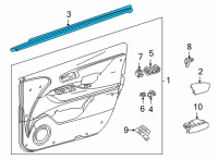 OEM 2020 Toyota Mirai Belt Weatherstrip Diagram - 68171-62010