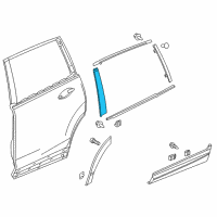 OEM Honda Passport Garnish Assy., R. RR. Door Sash Diagram - 72930-TG7-A11