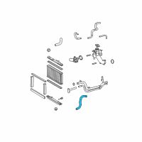 OEM 2010 Lexus IS250 Hose, Radiator, NO.2 Diagram - 16572-31250