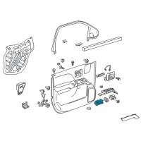 OEM GMC Sierra 3500 HD Switch Asm-Front Side Door Window Control Diagram - 23427098