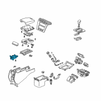 OEM Acura Hinge Assembly, Rear Console Diagram - 83406-SZ3-013