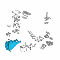 OEM 2000 Acura RL Console, Rear (Medium Taupe) Diagram - 83401-SZ3-A81ZC