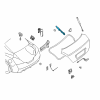 OEM 2011 Nissan Altima Hinge Trunk RH Diagram - 84400-ZN60A