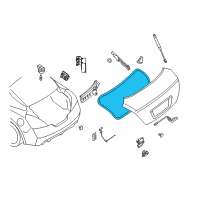 OEM 2008 Nissan Altima WEATHERSTRIP-Trunk Lid Diagram - 84830-JB100