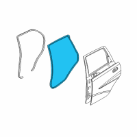 OEM Chevrolet Aveo5 Weatherstrip, Rear Side Door Diagram - 96541715