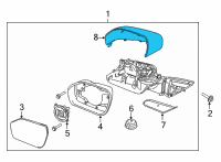 OEM 2022 Ford Explorer Mirror Cover Diagram - LB5Z-17D742-B