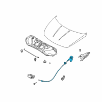 OEM 2007 Nissan Quest Cable Hood Lock Diagram - 65621-ZM70A