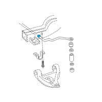 OEM 1998 Oldsmobile Bravada Stabilizer Bar Insulator Diagram - 15981887