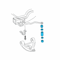 OEM 1986 Chevrolet S10 Blazer Stabilizer Shaft Link Kit Diagram - 15991383