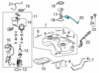 OEM Lexus NX350 TUBE SUB-ASSY, FUEL Diagram - 77016-78020