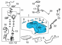 OEM Lexus NX350 TANK SUB-ASSY, FUEL Diagram - 77001-78260