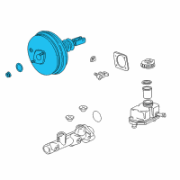 OEM 2000 BMW M5 Power Brake Booster Diagram - 34-33-1-165-541