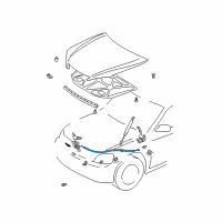 OEM 2003 Toyota Camry Release Cable Diagram - 53630-AA020