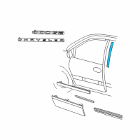 OEM Chrysler Voyager Molding-Door Window Opening Diagram - 4717771AE