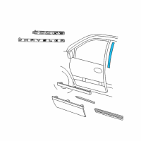 OEM 2007 Chrysler Town & Country Molding-Door Window Opening Diagram - 4717771AE