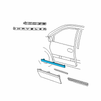 OEM 2006 Chrysler Town & Country Molding-Front Door Diagram - WV92TZZAA