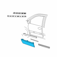 OEM 2007 Chrysler Town & Country APPLIQUE-Front Door Diagram - WW18TZZAB