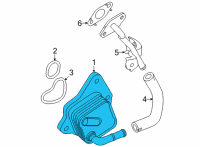 OEM Lexus NX350 COOLER ASSY, OIL Diagram - 15710-25040